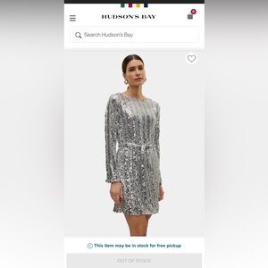 Vero Moda silver sequin dress small